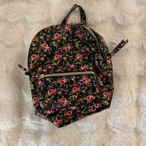 Floral Black mini Backpack